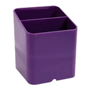 Image of Exacompta Pen Pot 67720D Classic Polysterene 93 x 74 x 74mm Purple Pack of 10