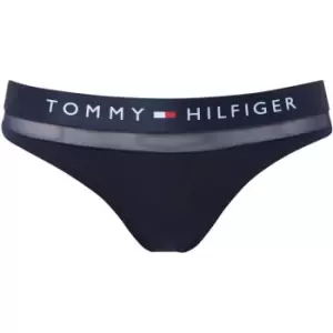 Image of Tommy Hilfiger Mesh Inset Stretch Cotton Briefs - Blue