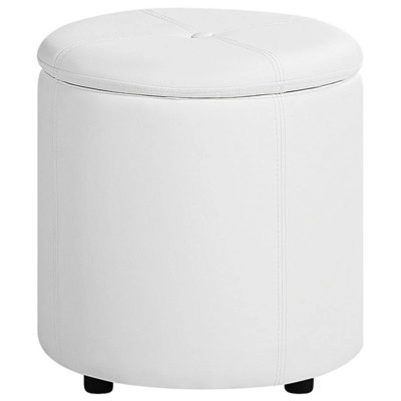 Image of Beliani Storage Pouffe Maryland Faux Leather White