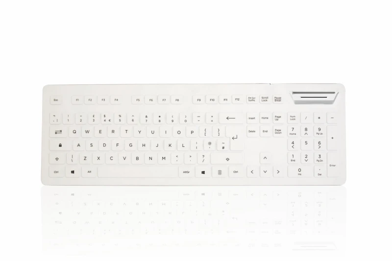 Image of Accuratus 104V2 keyboard Medical USB QWERTY UK English White