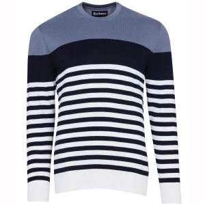 Image of Barbour Mens Brimlad Crew Washed Blue Medium