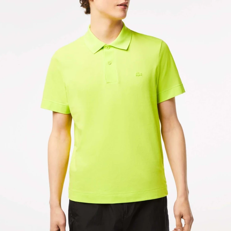 Image of Lacoste Regular Fit Movement Piqu Polo Shirt - Yellow Yellow XS