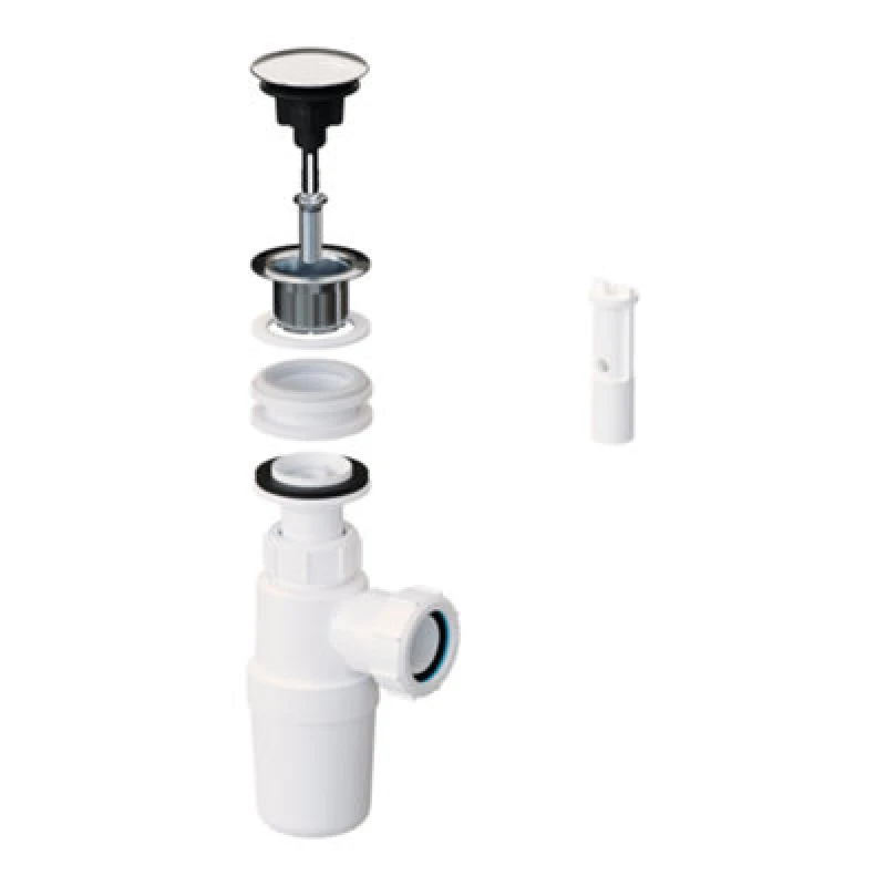 Image of McAlpine BK1 All-in-One Fast Fix Basin Clicker Waste & Bottle Trap White