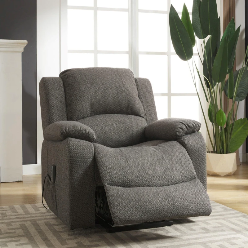 Image of Artemis Home Marldon Electric Riser Recliner with Massage & Heat in Dark Grey Dark Grey Unisex