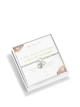 Image of Joma Jewellery SPIRIT STONES Pink CHALCEDONY BRACELET, Silver, Women