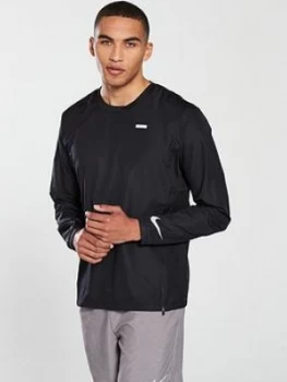 Image of Nike Running Essential Crew Neck Jacket Black Size M Men