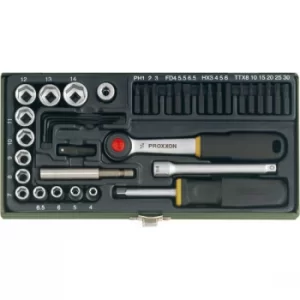 Image of Proxxon Industrial 23070 Screwdriver/Socket Set With Magnetic Adap...