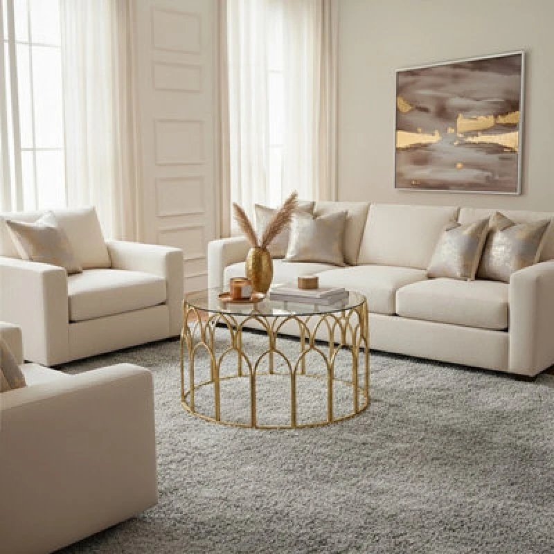 Image of Orsina Merlin Gold Leaf Coffee Table