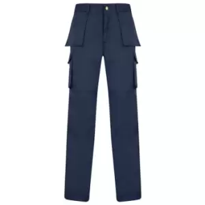 Image of Absolute Apparel Mens Workwear Utility Cargo Trouser (38S) (Navy) - Navy