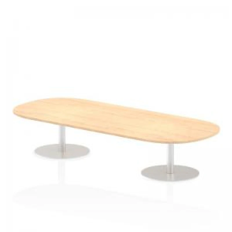 Image of Dynamic Italia 2400mm Poseur Boardroom Table Maple Top 475mm High Leg ITL0193