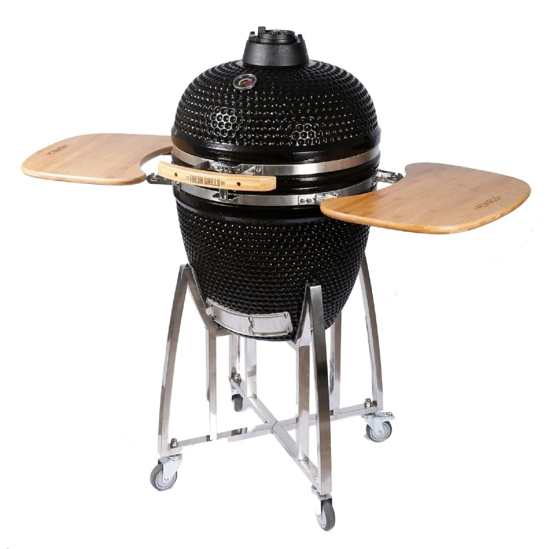 Image of Monstershop Fresh Grills Kamado Charcoal BBQ Grill 21" - Mega in Black Unisex