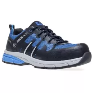 Image of Apache Oulton Non-Metallic Safety Trainers Black/Blue - Size 5 - Black/Blue