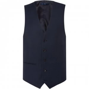 Image of Howick Tailored Darby Slim Fit Birdseye Suit Waistcoat - Navy