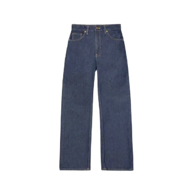Image of Nudie Jeans Loose Womens Jeans Nudie Jeans Clean Eileen Classic Blue Bleu Female 28x34
