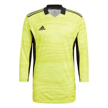 Image of adidas Condivo 21 Primeblue Long Sleeve Goalkeeper Jersey - Acid Yellow