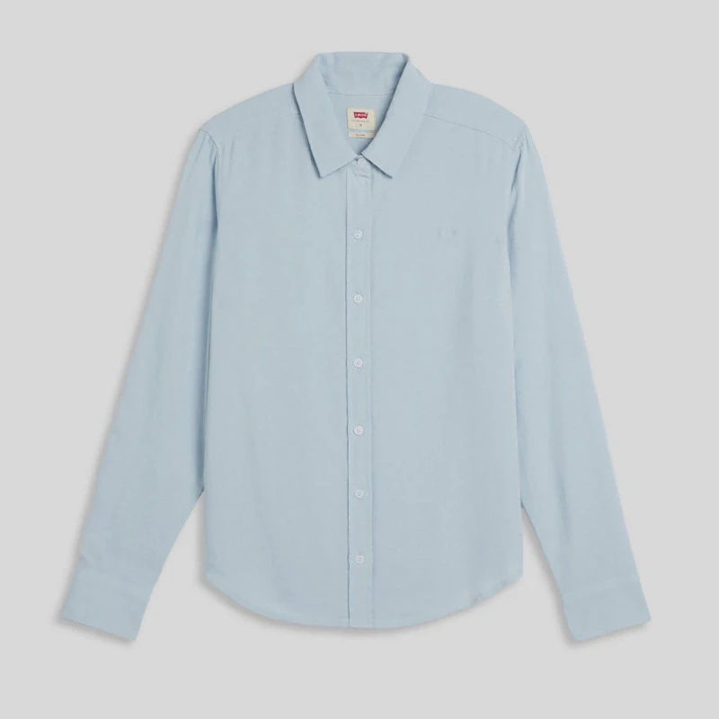 Image of Levis Womens Long Sleeve Oxford Shirt Skyway female 8 (XS)