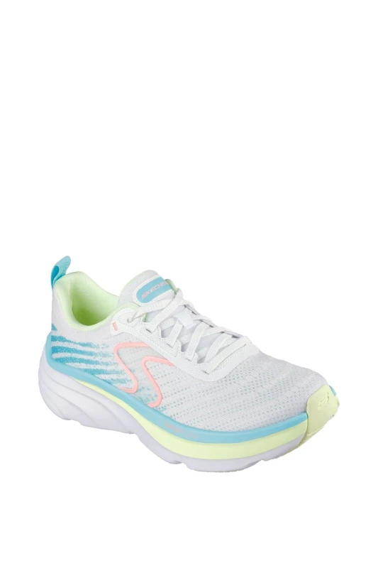 Image of Skechers Womens D'Lux Vapor Cool Breeze Trainer in White Size: 7 White Female 7
