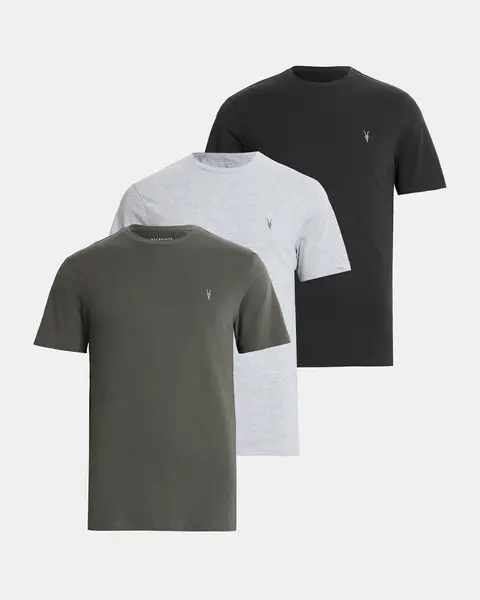 Image of AllSaints Brace Brushed Cotton T-Shirts 3 Pack