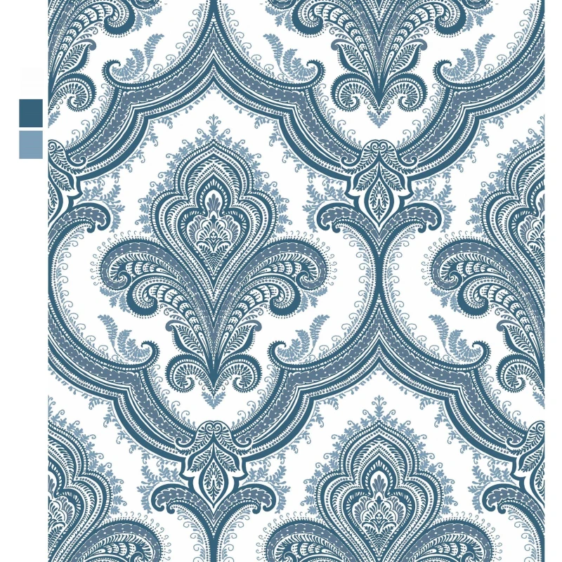 Image of Design ID DID Damask Blue Wallpaper Blue unisex One Size