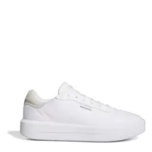 Image of adidas Platform CLN Womens Trainers - White