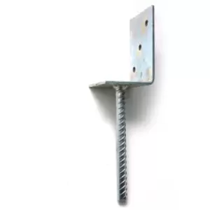 Image of Zinc Plated U Type Post Fence Foot Anchors - Size 84 x 90 x 135 x 5mm - Pack of 2