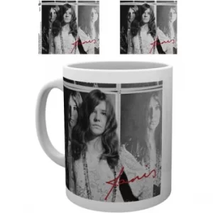Image of Janis Joplin Wolman BW Ceramic Mug