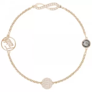 Image of Ladies Swarovski Rose Gold Plated Remix Infinity Bracelet