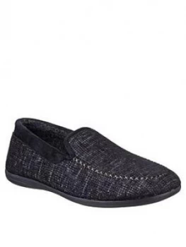 Image of Cotswold Stanley Slip-on Slippers, Black, Size 12, Men
