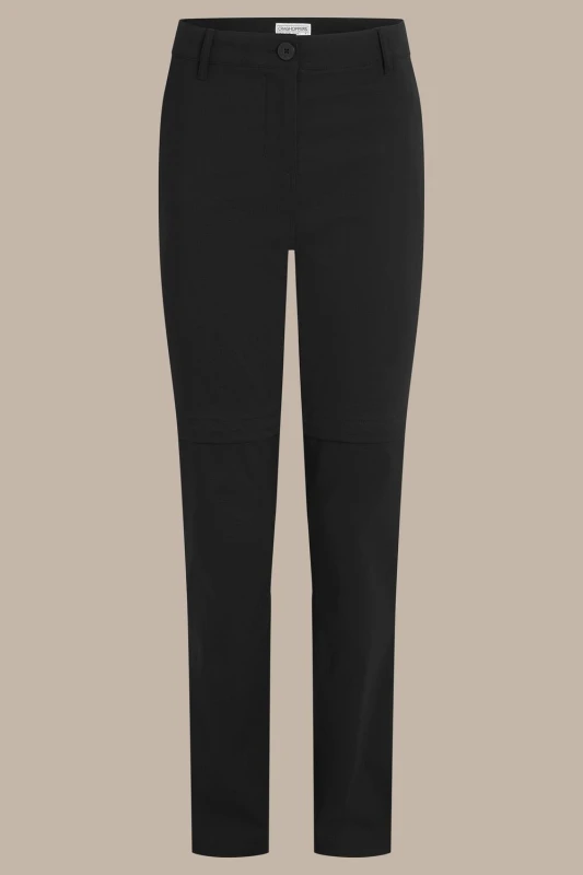 Image of Craghoppers Womens Kiwi Pro III Convertible Water Repellent Anti-Insect Trousers in Black Size: 20 Black Female 20