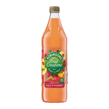Image of Robinsons Creation Squash No Added Sugar 1 Litre Peach & Raspberry Ref 962005 [Pack 12]