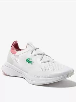 Image of Lacoste Run Spin Knit 0121 Trainers, White/Pink, Size 5, Women