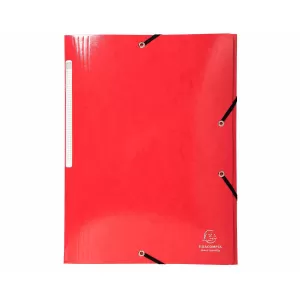 Image of Exacompta Iderama 3-Flap Elasticated Folder A4 300 Sheets 240 x 320 mm Pressboard With Polypropylene Red