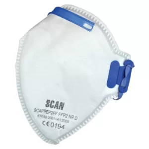 Image of Scan SCAPPEP2FFB Fold Flat Disposable Mask FFP2 Protection (Pack 20)