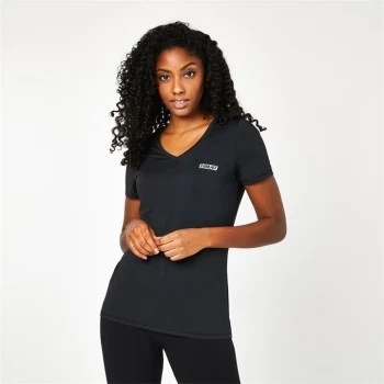 Image of Everlast V Neck Mesh T-Shirt - Black