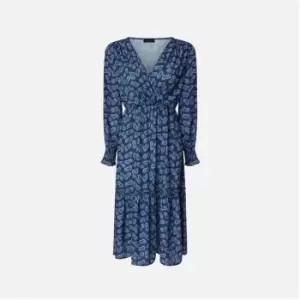 Image of James Lakeland Tiered Midi Dress - Blue