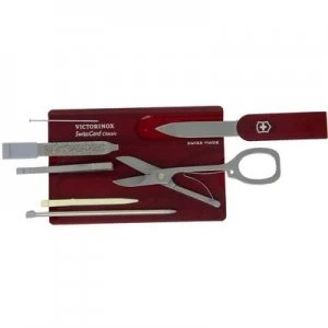 Image of Victorinox SwissCard 0.7100.T Pocket toolkit No. of functions 10 Ruby red
