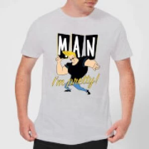Image of Johnny Bravo Man I'm Pretty Mens T-Shirt - Grey - M