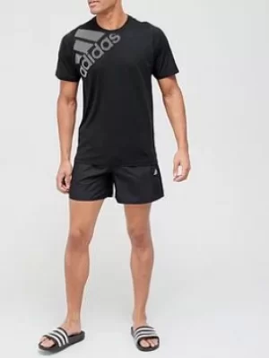 Image of adidas Solid Swim Shorts, Black, Size S, Men