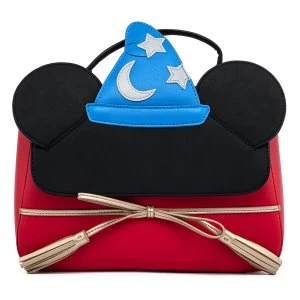 Image of Loungefly Disney Fantasia Sorceror Mickey Cosplay Crossbody Bag
