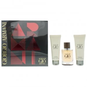 Image of Giorgio Armani Acqua di Gio Absolu Gift Set 40ml Eau de Parfum + 75ml Shower Gel + 75ml Aftershave Balm