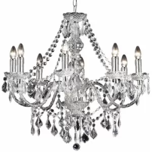 Image of Ceiling Chandelier Pendant Light CHROME 8x Bulb Vintage Feature Lamp Holder