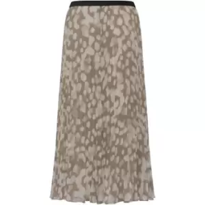 Image of French Connection Eva Crinkle Pleated Midi Skirt - Cream