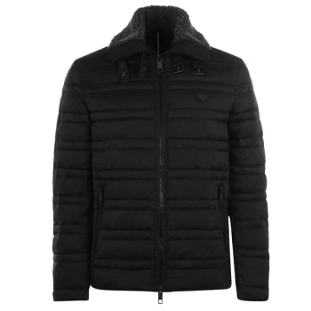 Image of Antony Morato Antony Faux Fur Collar Jacket - Black