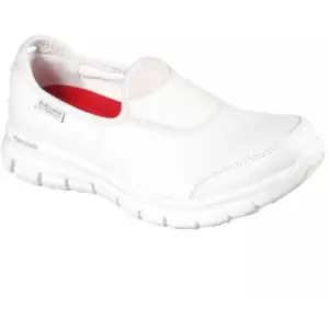 Image of Skechers - Womens Sure Track Slip Resistant Slip On Work Shoe (6 uk) (White) - White