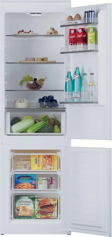 Image of Hoover H-FRIDGE 300 HOBBML18EK 177cm 70/30 Integrated Fridge Freezer with Sliding Door Hinge - White - E Rated, White