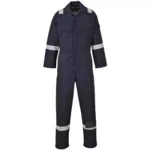 Image of Portwest FR50 Navy Sz XL Regular Flame Resistant Anti-Static Boiler Suit Coverall Overall