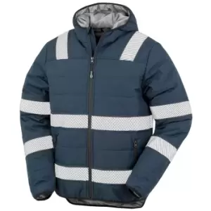 Image of Result Genuine Recycled Unisex Adult Ripstop Safety Jacket (M) (Navy)