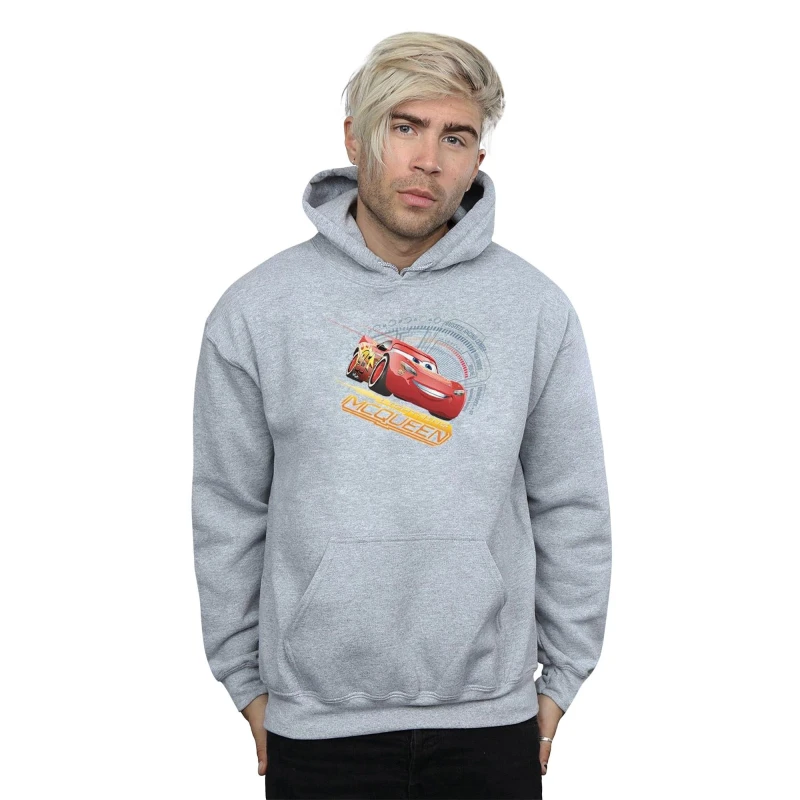 Image of Disney Men Cars Lightning McQueen Hoodie in Grey Size: Small Grey S Male 5057245921381