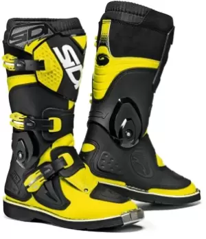 Image of Sidi Flame Kids Motocross Boots Black Yellow