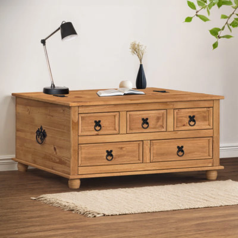 Image of Mercers Furniture Corona 5 Drawer Storage Chest Antique Wax